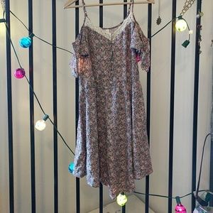 🥢Floral Cold Shoulder Dress